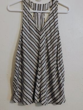BB Dakota Striped Halter Tank in Navy And Gray